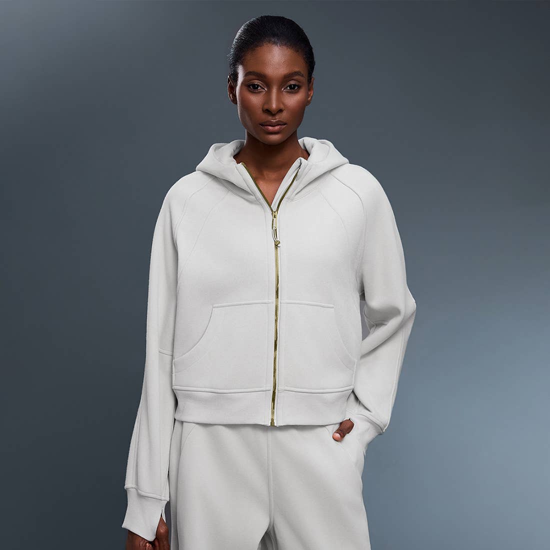 Sodalemon - Wholesale Hoodie – Women's - Women Fleece-Lined Zip-Up Hoodie Warm Loose Casual Sportswea