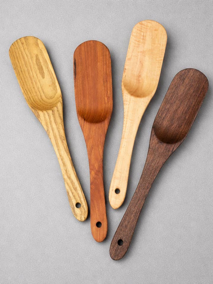 SPOONULA | HANDMADE WOOD KITCHEN TOOL | 13" for wholesale by THE RILEY/LAND COLLECTION