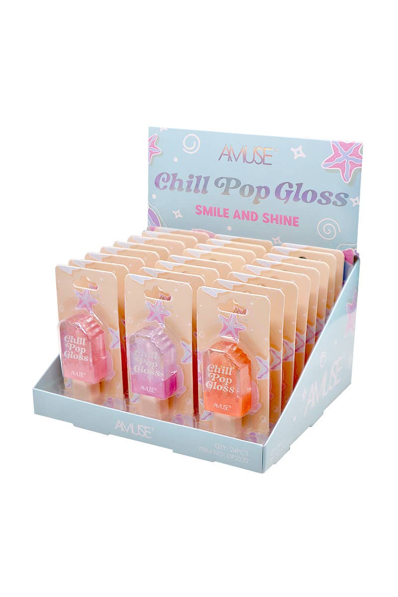 PINEAPPLE Beauty - Wholesale Lip-gloss - AMUSE LIP2222 Chill Pop Gloss - 24 pcs2