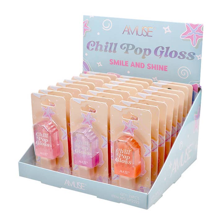 PINEAPPLE Beauty - Wholesale Lip-gloss - AMUSE LIP2222 Chill Pop Gloss - 24 pcs2