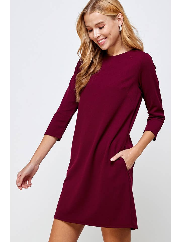 Vanilla Monkey - Wholesale Dress - Women's - Solid Shift Dress1
