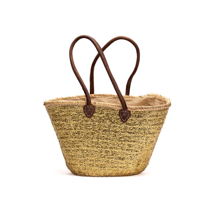 Panier en osier, sac de plage en paille, sac d'été en palmier pour la vente par ZocoChic