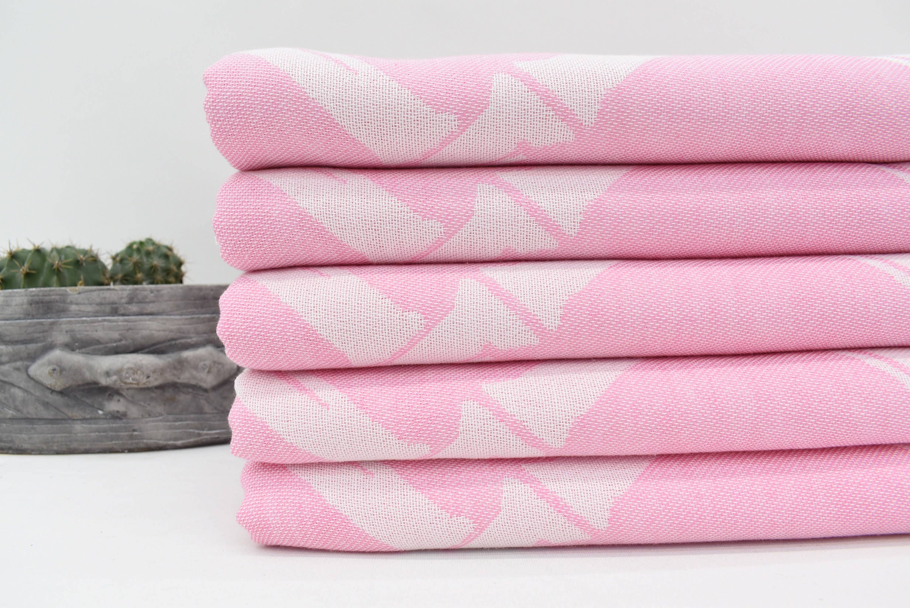 Organic Turkish Towels - Wholesale Beach Towel - Pink Towel, Ultra-Soft Turkish Towel, 40x70 Beach Towel4