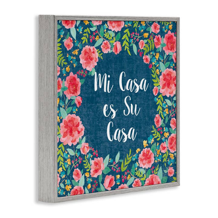 Stupell Industries - Wholesale Wall Decor - Kids & Baby - Su Casa Flores Rosas Framed Giclee Art17