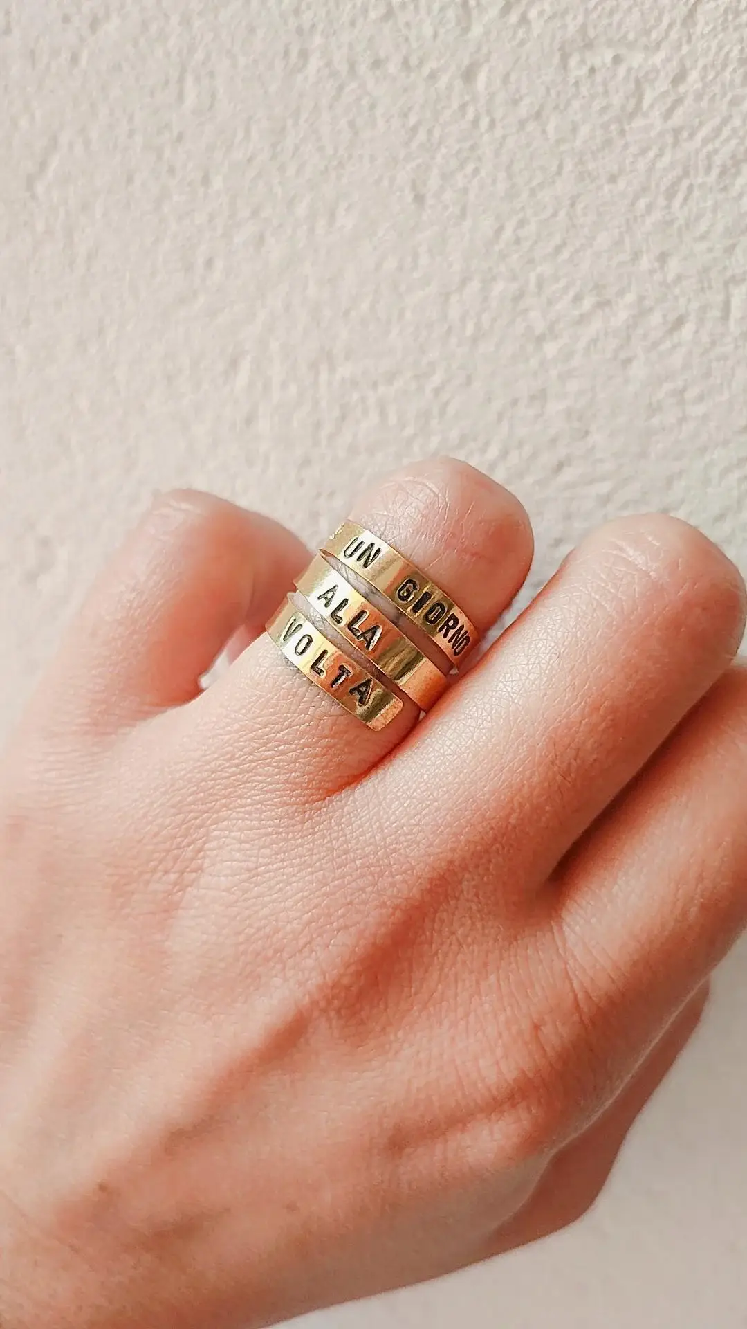 Loti jewels - Wholesale Band/Stacked Ring - ROUND BRASS RING WITH ENGRAVING3