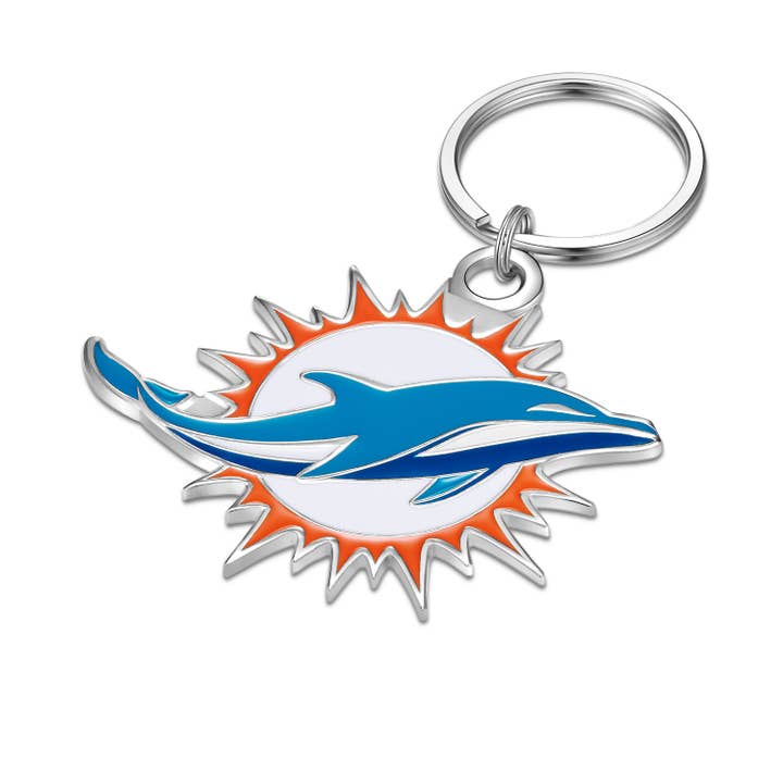 NFL Miami Dolphins Large Primary Team Logo Key Chain for wholesale by Simran International