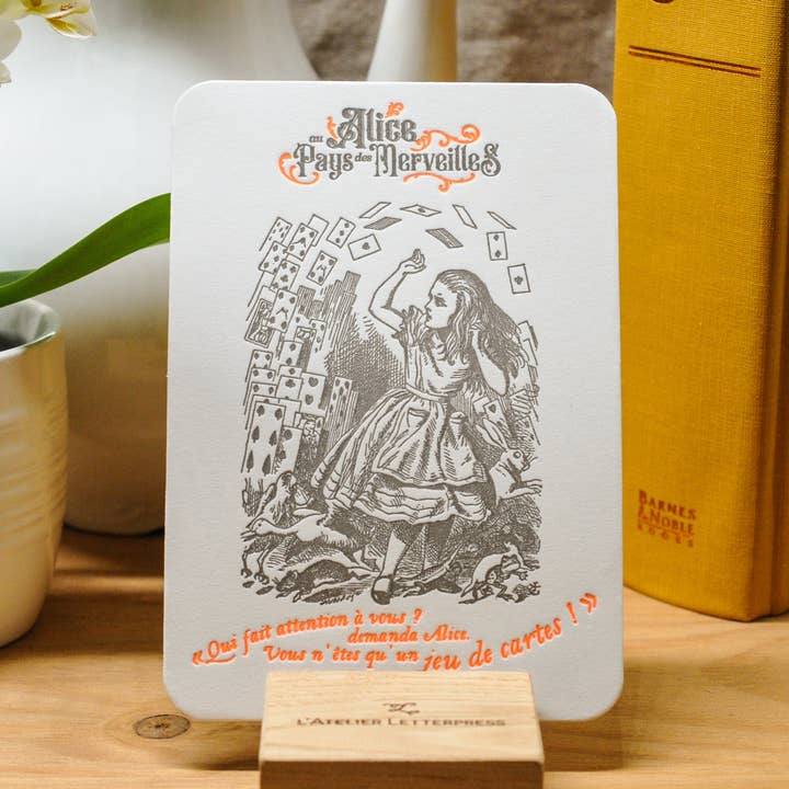 Letterpress Card Card Deck - Alice in Wonderland for wholesale by L'Atelier Letterpress