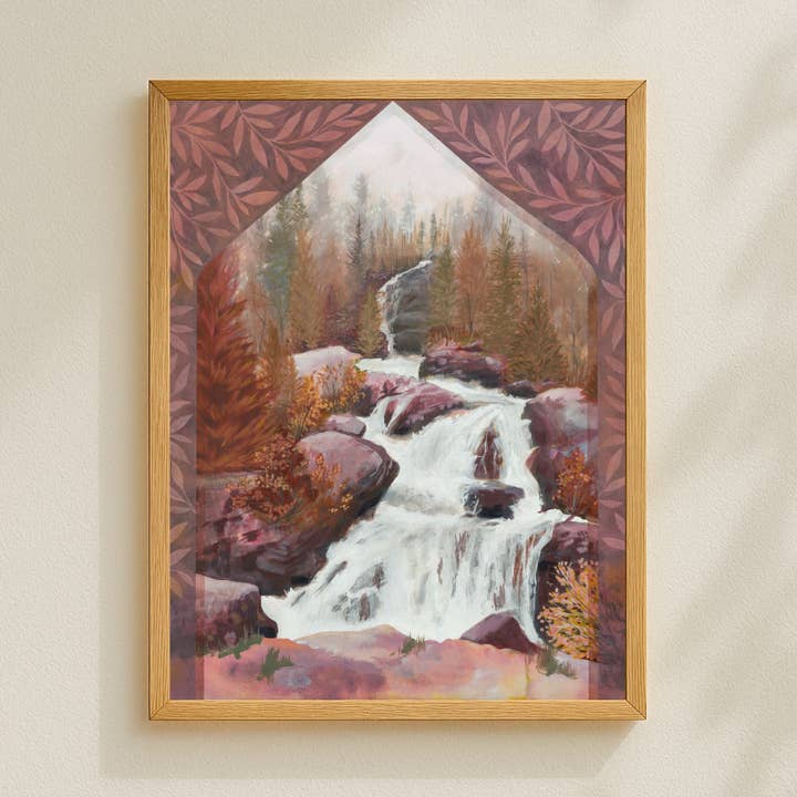 Waterfall Portal – Cascade Creek Art Print for wholesale by Matty Miller Studio