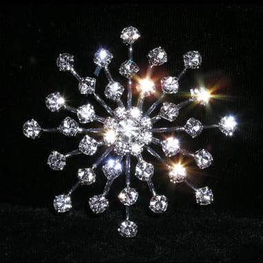#15324 - Star Burst Approx 2.25" Button - Silver Plated for wholesale by Bridal Store Jewelry