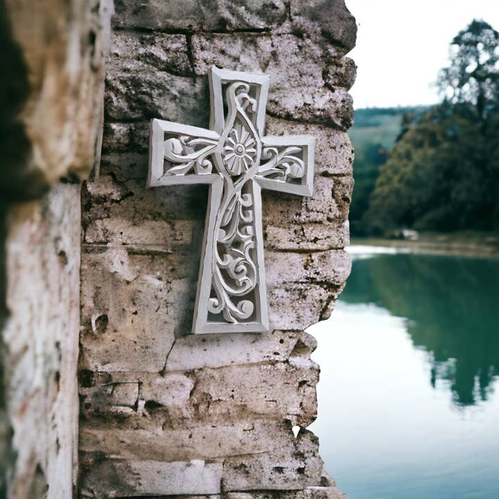 Wilco Home - Wholesale Wall Cross - Cameo Hand Carved Wood Wall Cross3