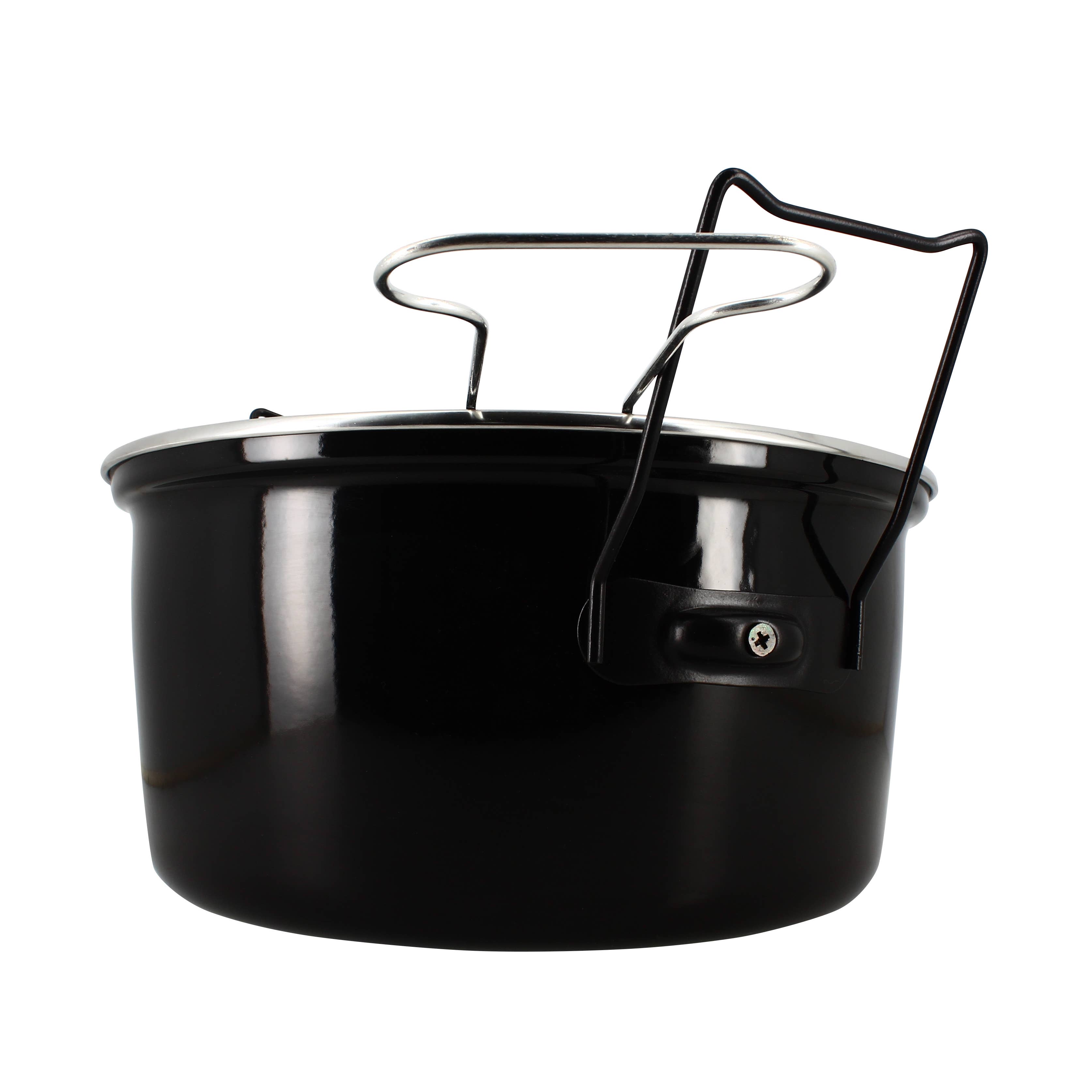 Menastyl - Wholesale Grill Pan/Griddle - Northern fryer 28 cm in black enameled steel with basket5