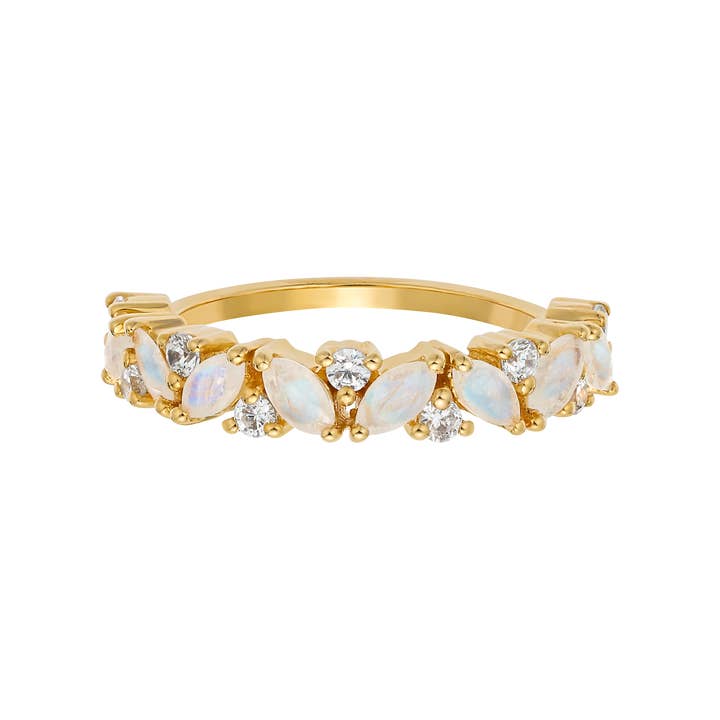 La Kaiser - Wholesale Multi-Stone Ring - Rainbow Moonstone and Diamond Woodland Dream Ring