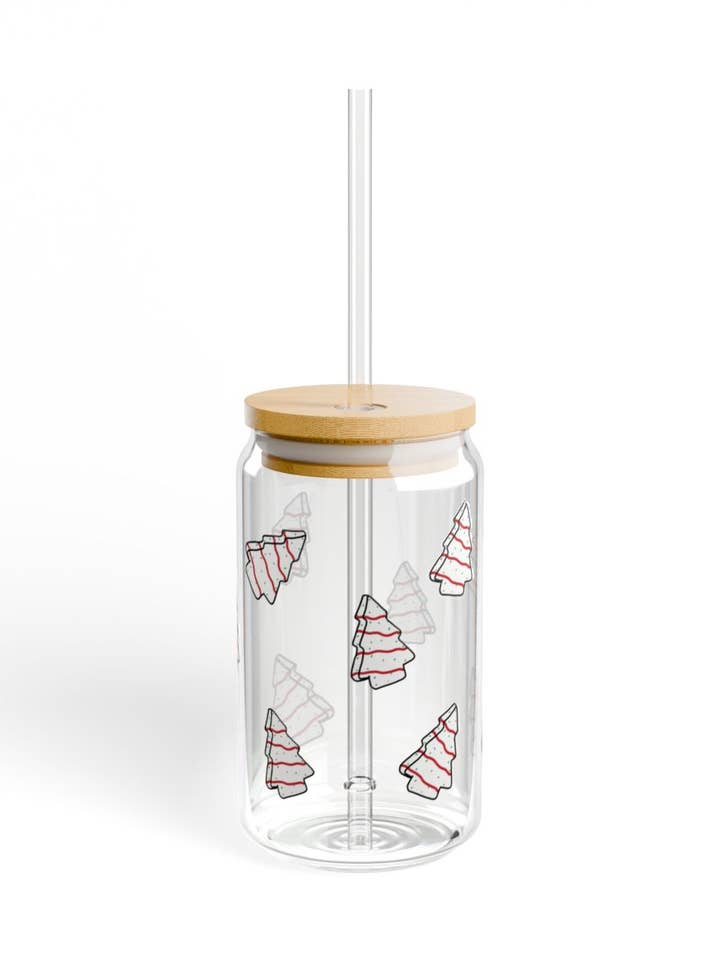 Christmas Tree Cake Sipper Glass for wholesale by Howdy May Co.