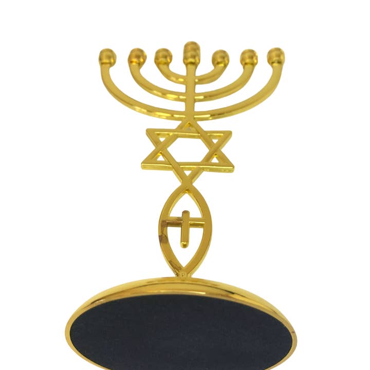 3 Arches USA - Vente Menora - Menorah messianique juive, chandelier à 7 branches de 21,5 cm de hauteur3