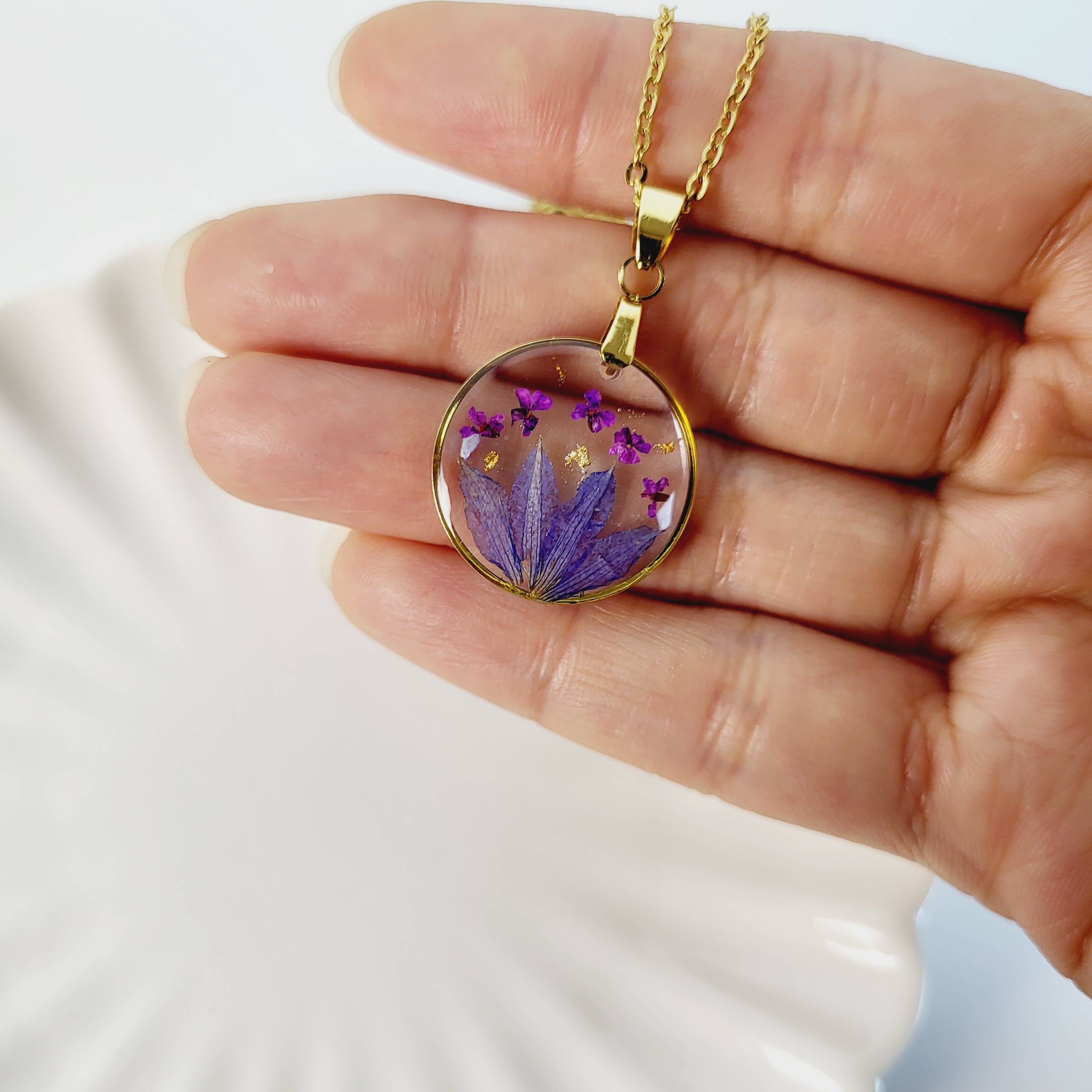 Rhodonco - Wholesale Pendant/Charm Necklace - July birth flower necklace - Water Lilly3