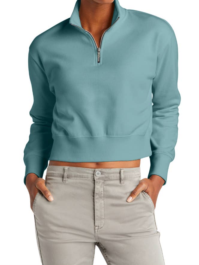 Fashion Within Boutique - Wholesale Sweatshirt - Women's - Custom Embroidery Pocket Name Fleece Quarter Zip5