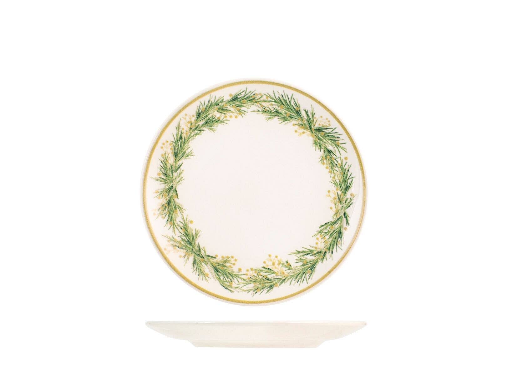 H&H – Serviço de loiça por atacado – Conjunto de louça Royal para mesa de Natal com 18 peças em grés decorado3