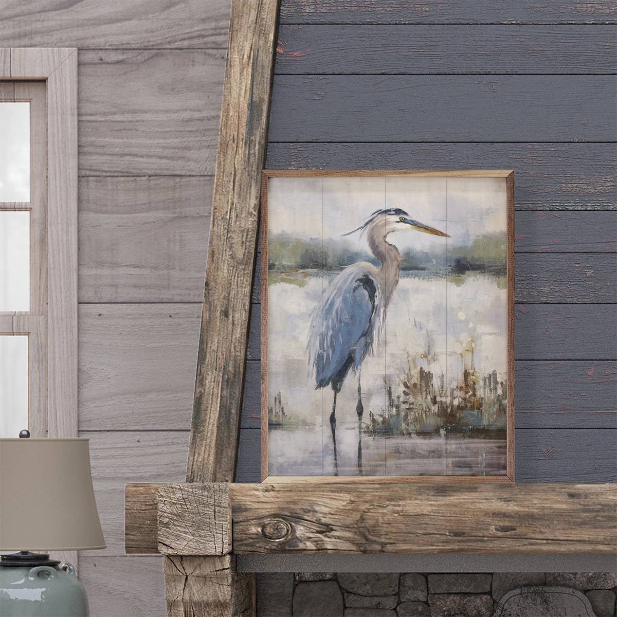 Kendrick Home - Wholesale Art Print - Coastal Heron 2 By Nina Blue1
