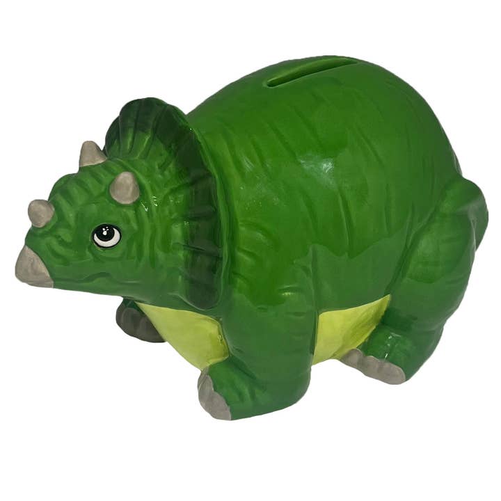 Crockery Critters Ceramic Money Box - Triceratops for wholesale by Deluxebase