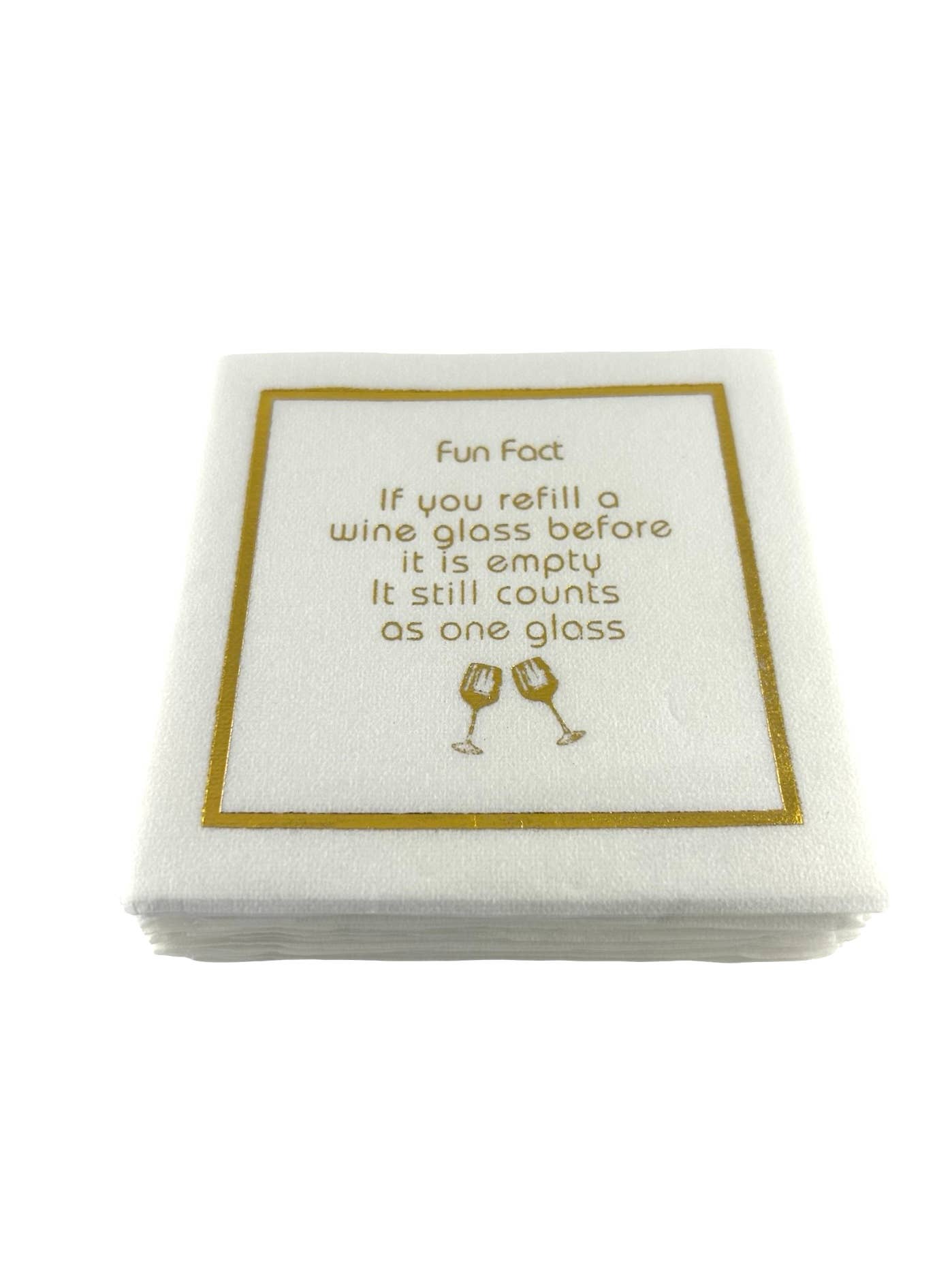 Maven Home - Wholesale Disposable Napkin - Linen-Feel Cocktail Napkins, Fun Fact0
