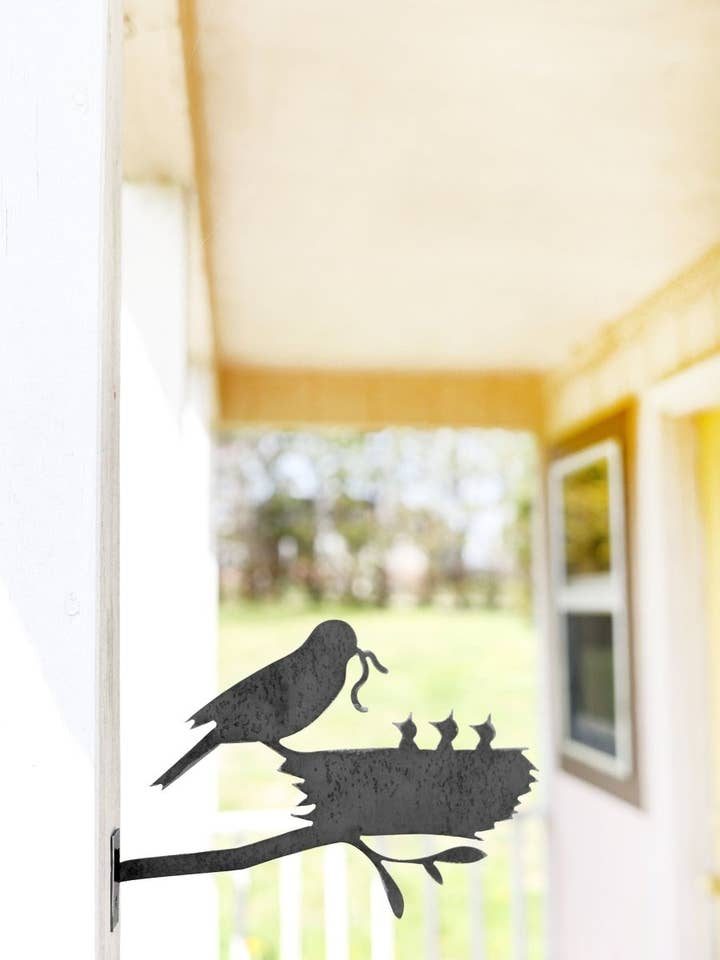 Metal Bird Statue - Mama and Baby Birds Statue for wholesale by Highland Ridge | Handmade Home Decor