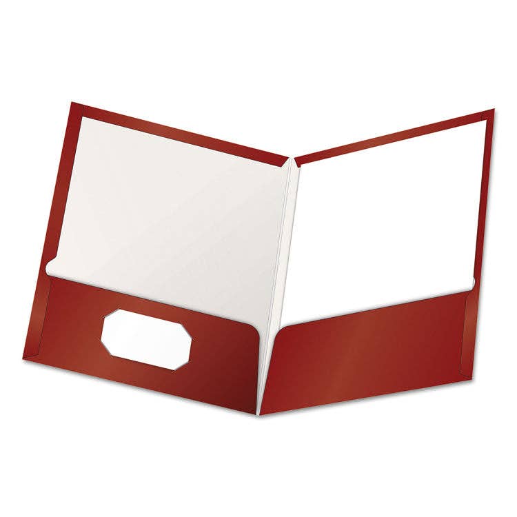 Everyday Supply Co - Wholesale Folders - Crimson Glossy Folder, 100-Sheet, 11x8.5, 25/Box0