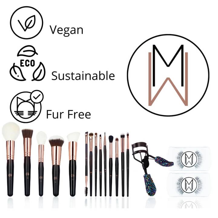 Makeup Weapons – bolsa de maquilhagem e cosméticos por atacado – Pincel de Maquilhagem Profissional Duo-Fibra 1.5