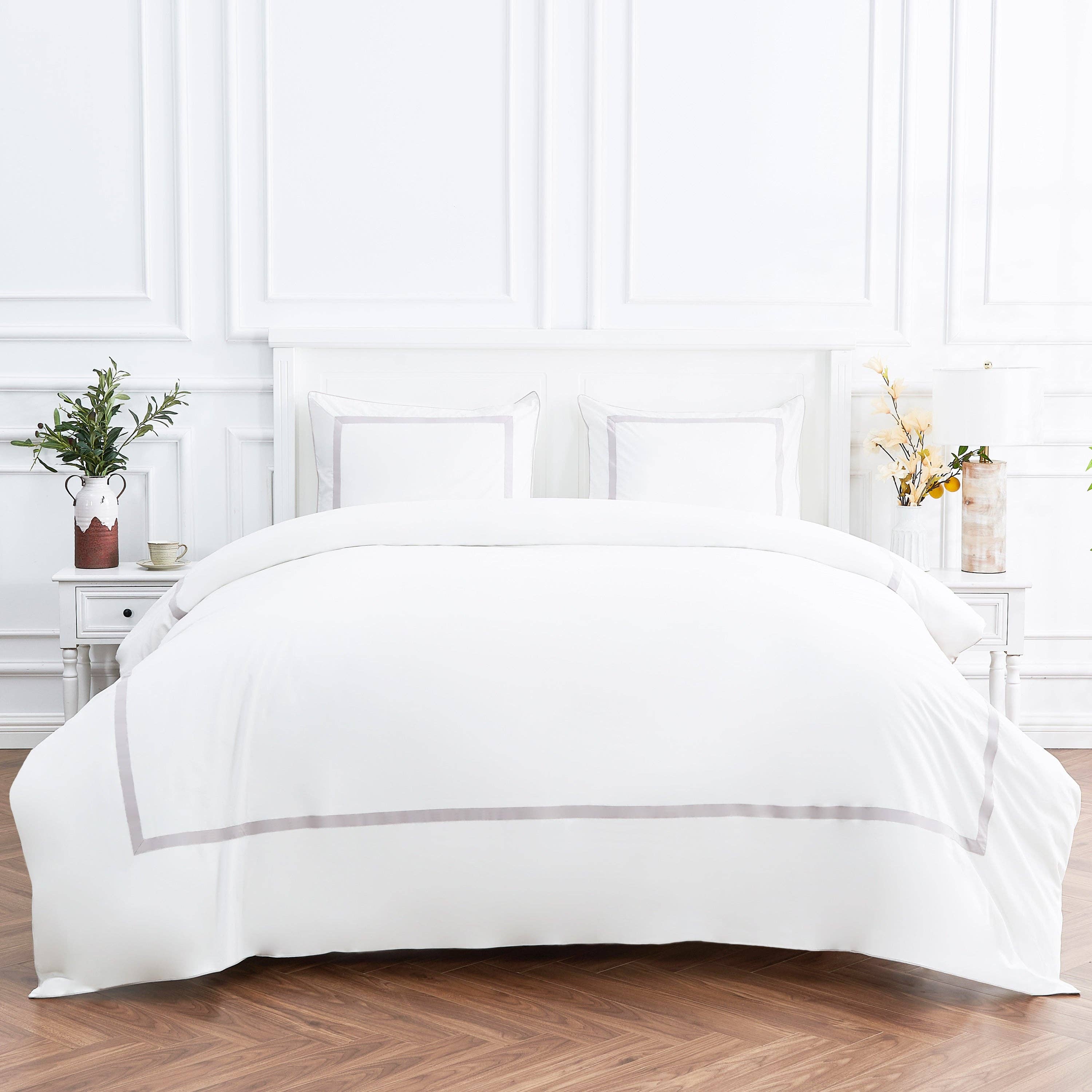 Mélange Home - Wholesale Duvet Cover - Classic Double Border Percale Cotton Duvet Set11