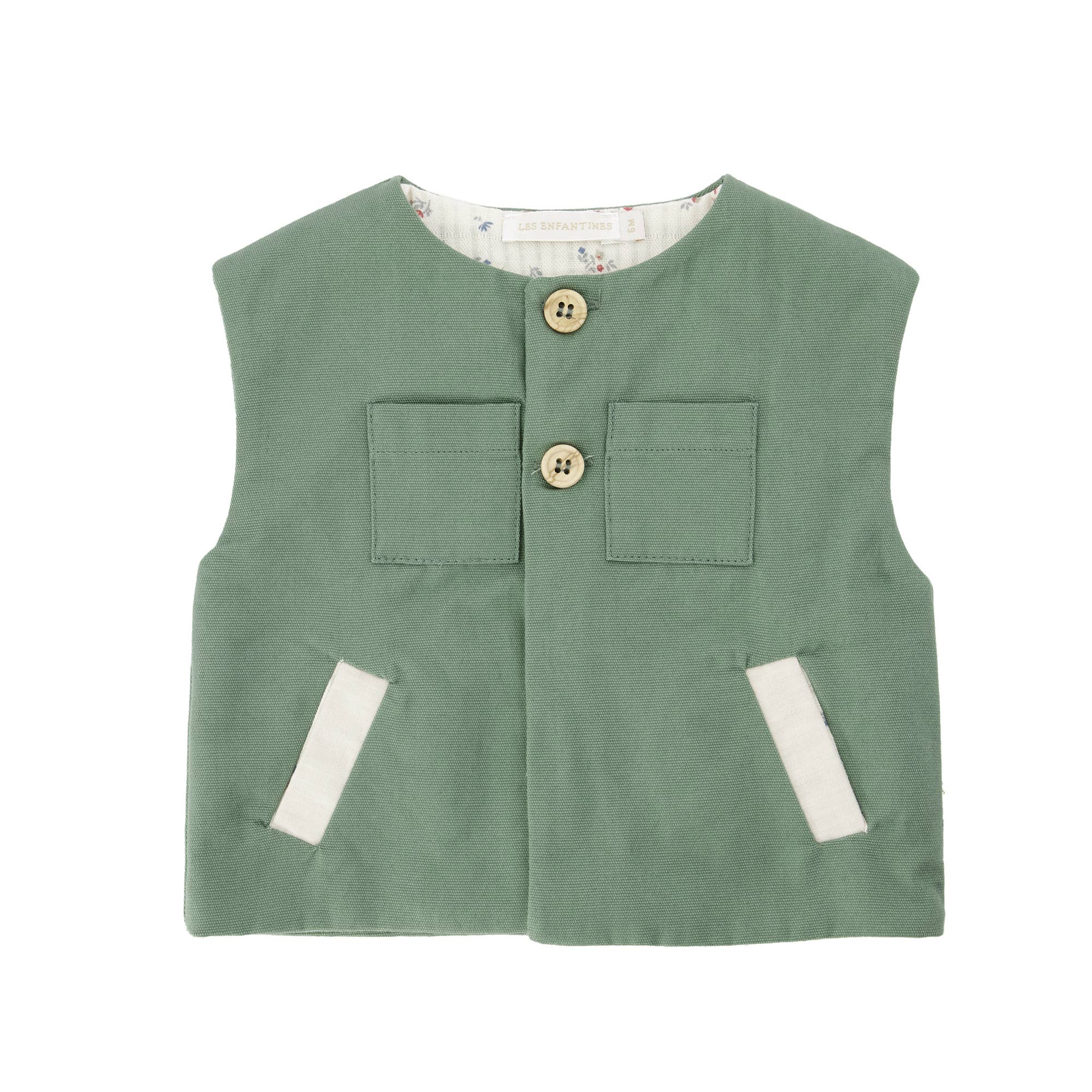 LES ENFANTINES - Wholesale Outerwear Vest - Kids - Forest turtle jacket1