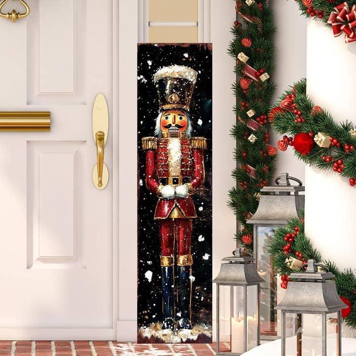 TX USA Corporation - Wholesale Christmas Decoration - 48-inch Christmas Red Nutcracker Porch Sign - Holiday Front Porch Plaque | Christmas Decoration | Christmas Entryway Decor | 48x12in
