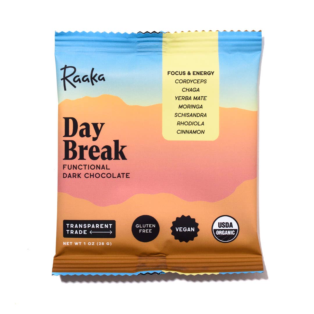 Raaka Chocolate - Vente Barre chocolatée - Raaka Chocolate - Chocolat noir fonctionnel Day Break5