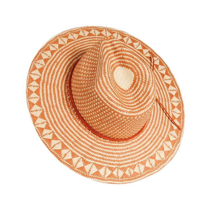 American Hat Makers - Vente Chapeau de paille – femme - Chapeau de soleil en paille style safari bicolore - modèle Eppie17