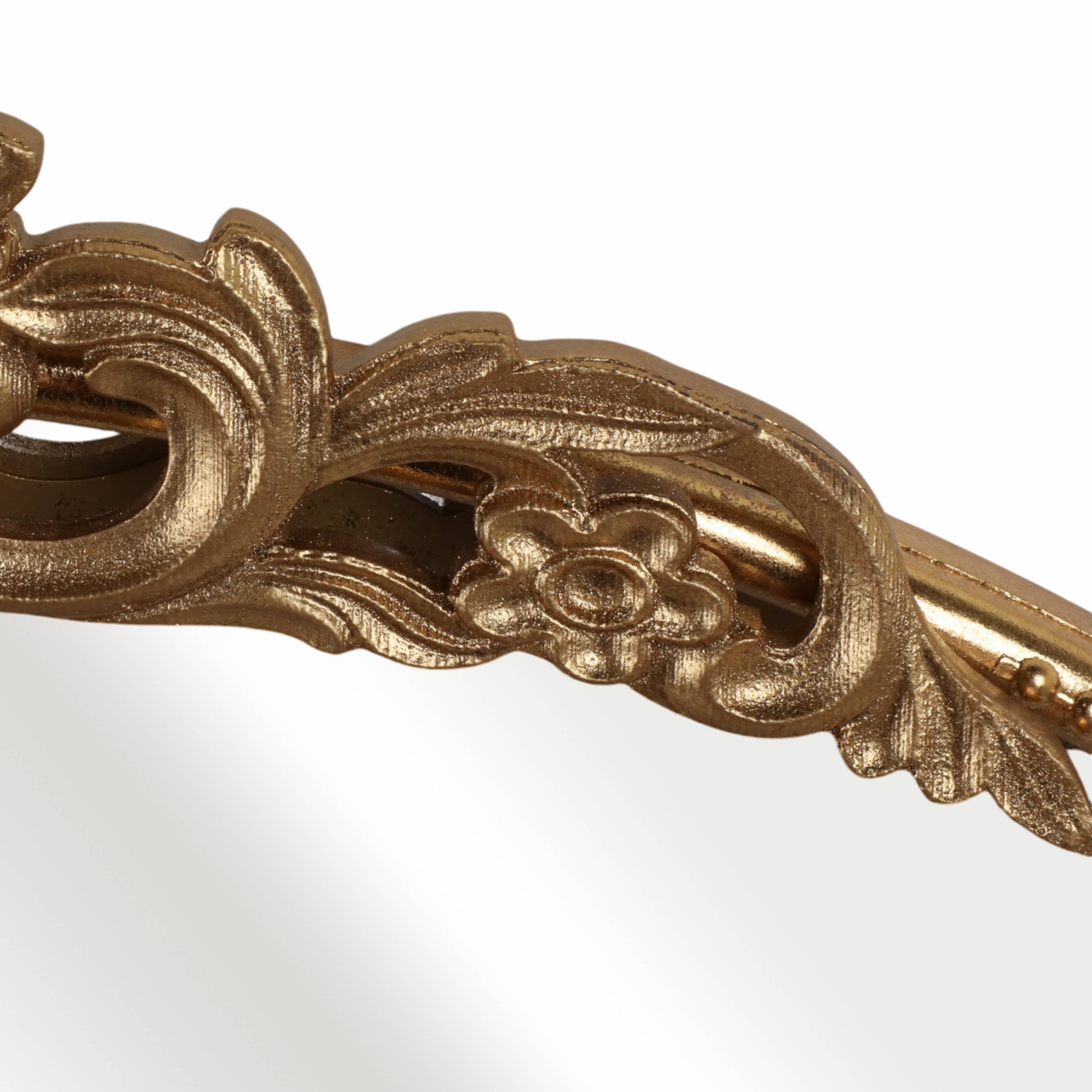 Sagebrook Home - Wholesale Wall Mirror - Metal Fleur Applique Round Wall Mirror - Gold, 38 in.7