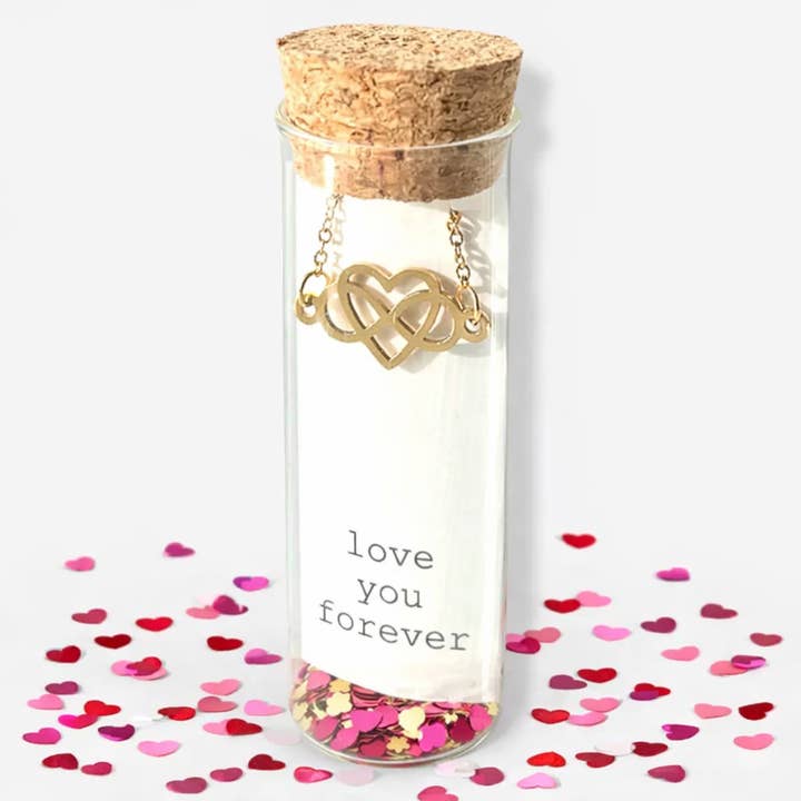 Infinity Heart Necklace Love You Forever Valentine Gift for wholesale by L Rae Charm
