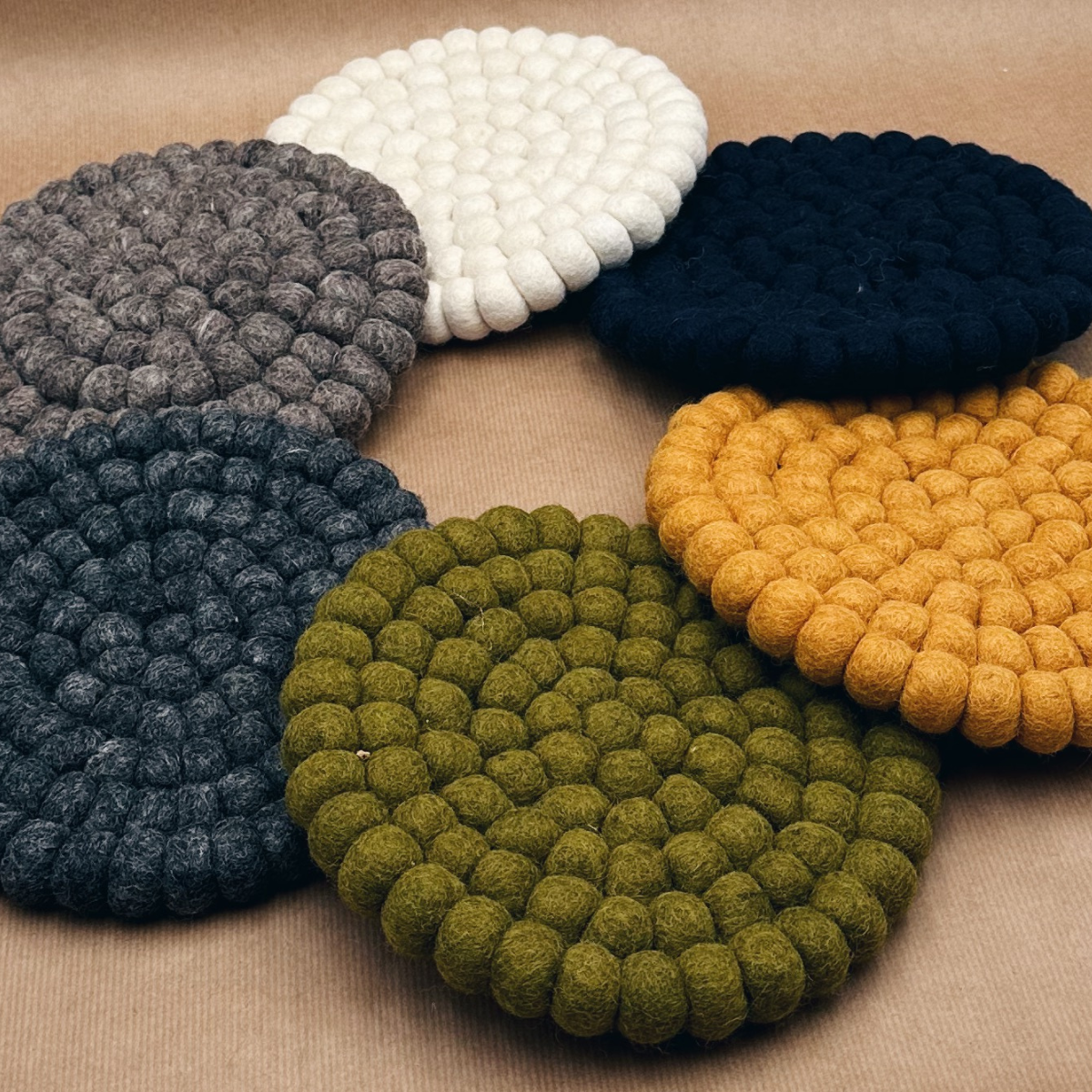 New Heidi - Wholesale Placemat - Felt ball trivet - New Heidi7