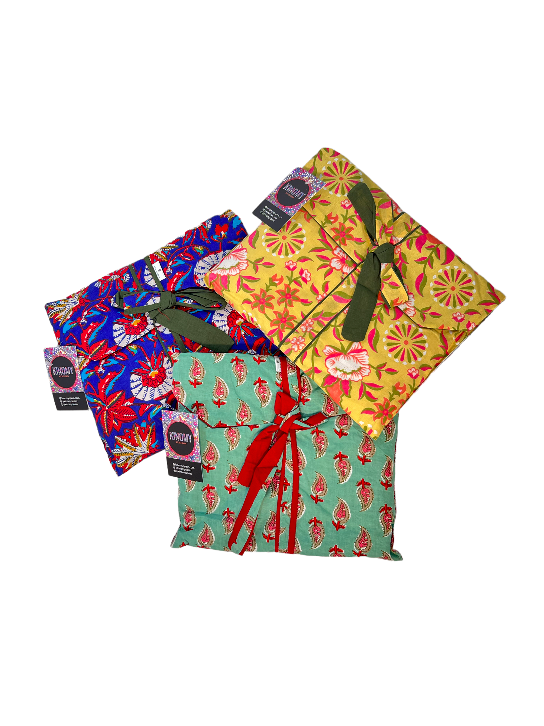 Kinomy - Wholesale Sleepwear Set - Women's - Assorted printed cotton pajamas pack3
