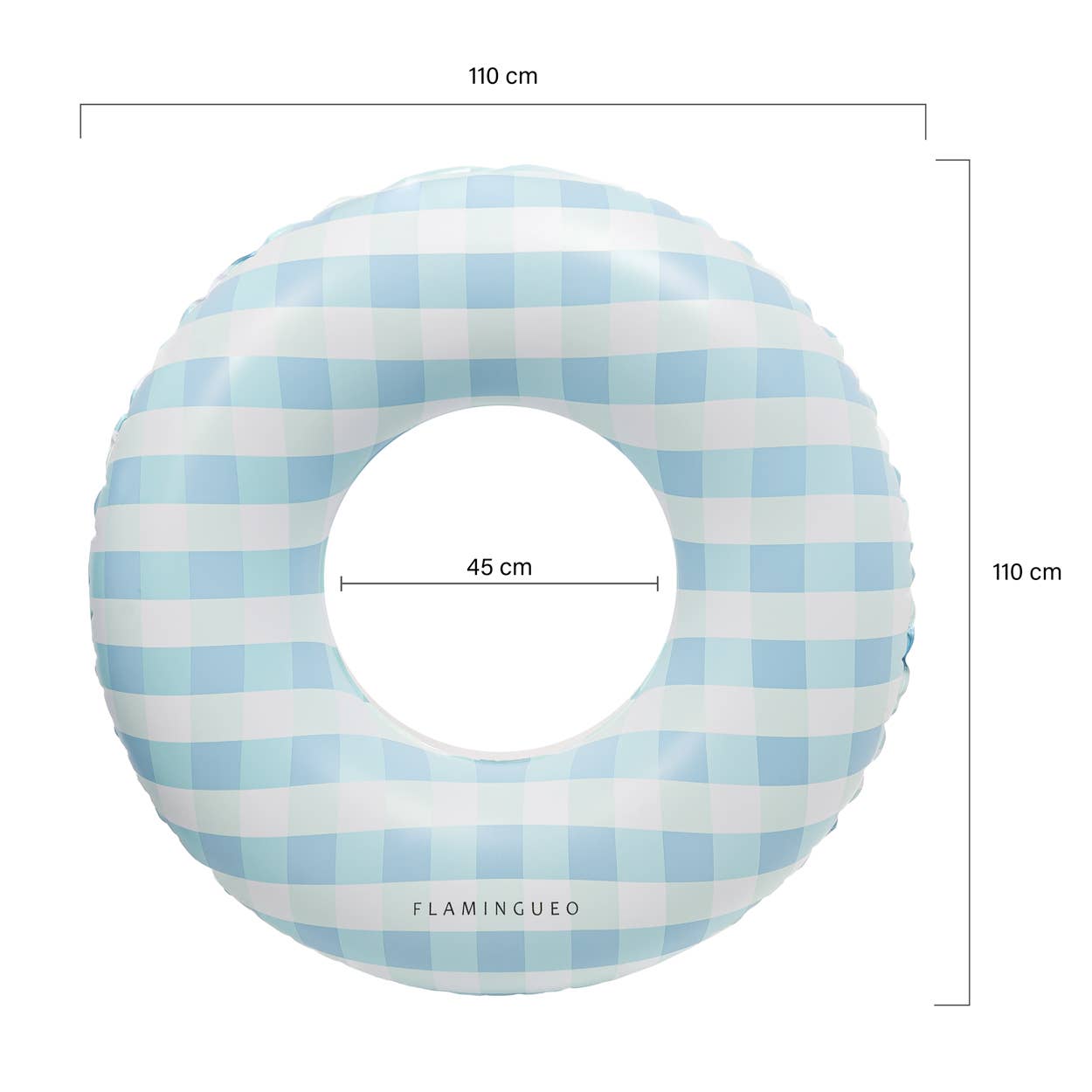 Flamingueo - Wholesale Inflatables - Giant Pool and Beach Float with Vichy Blue Print11