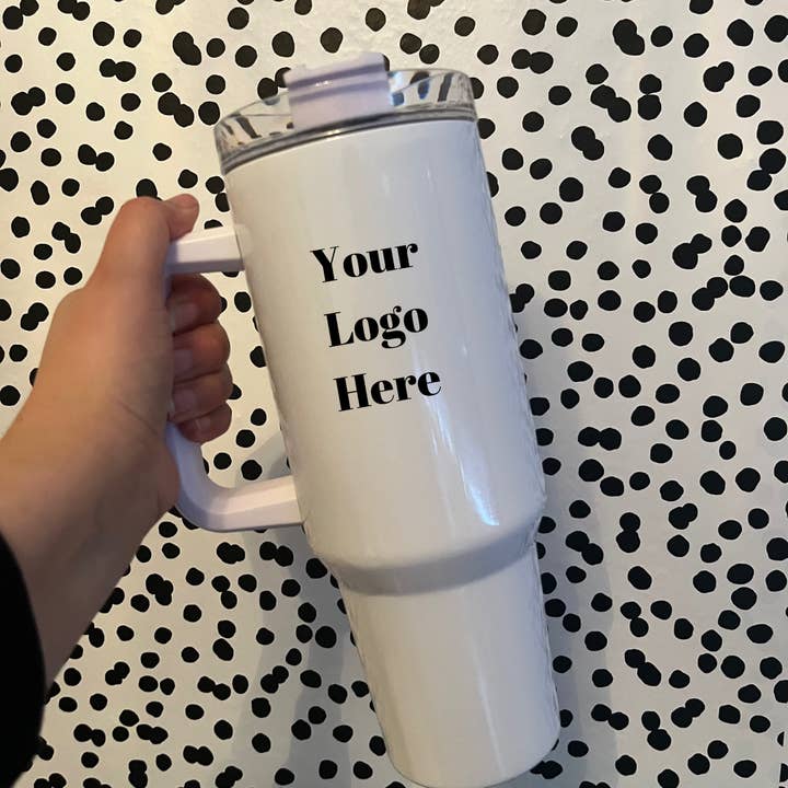 Custom 40 Tumbler, Branded Water Tumbler, for wholesale by Fbombs & Booze