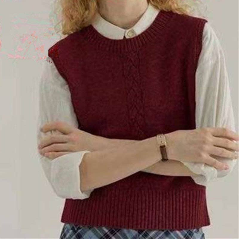 Marayn – Engroshandel Strikvest/slipover – Kvinder – Chic fransk strikvest forår/efterår lag-på-lag essentiel17