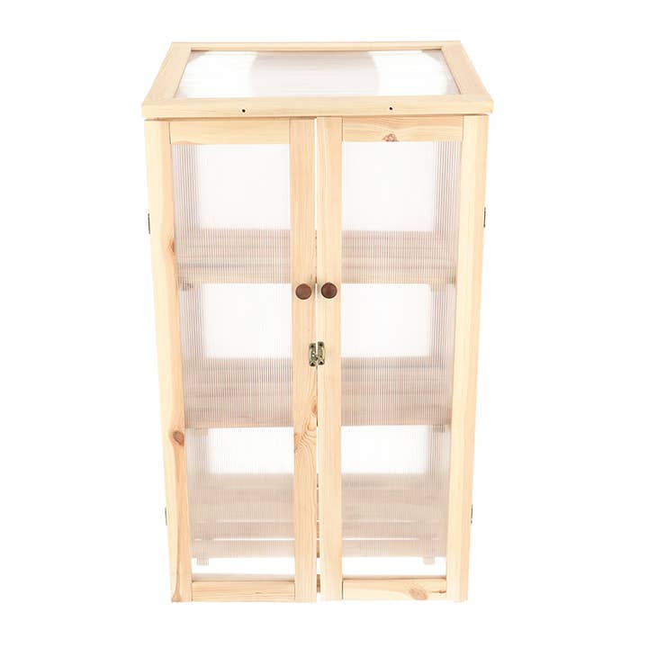 Greenhouse, Wood/PP, Natural - Large for wholesale by Esschert Design USA