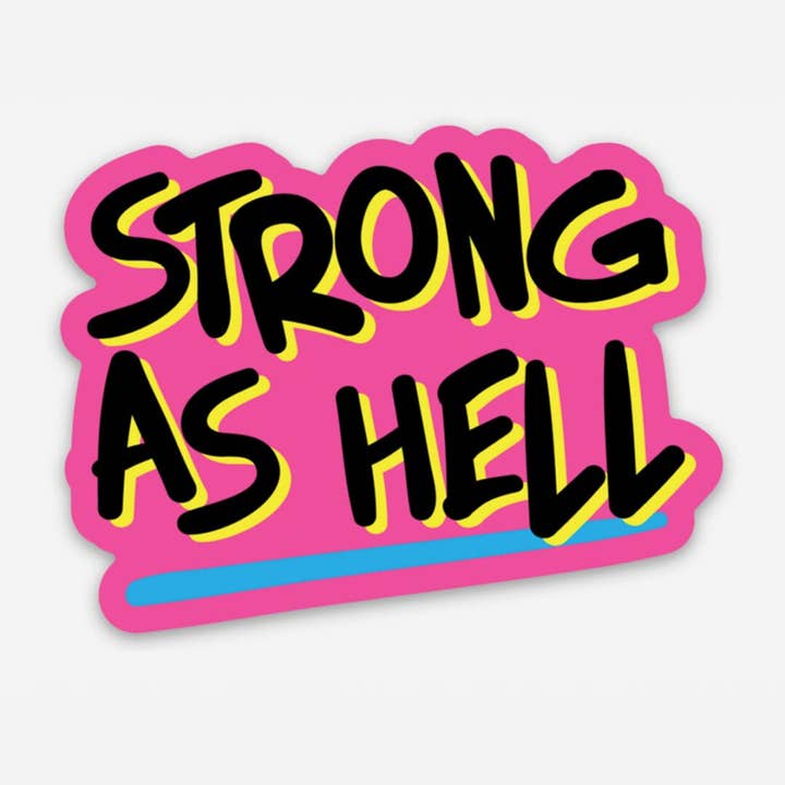 Stark som fan - Klistermärke för wholesale av sweaty ponytales