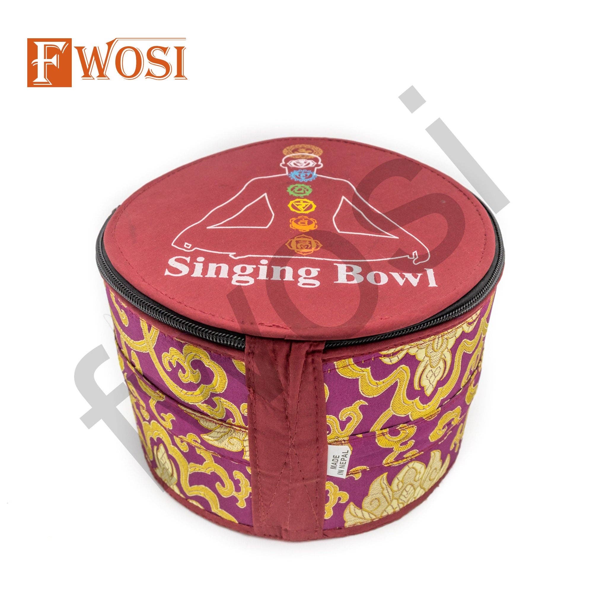 Fwosi - Wholesale Meditation Supplies - Tibetan Singing Bowls Set | Antique Mindfulness Bell Meditation Bowl Yoga Therapy | Healing Bowl | Sound Bowl | Self-Care Gift6