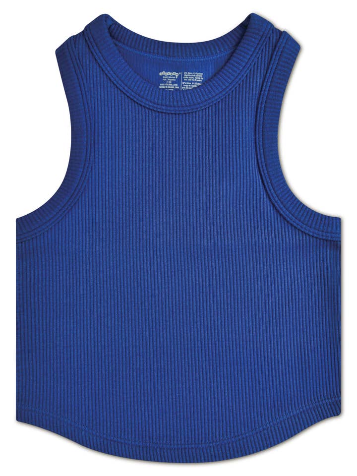 Iscream - Wholesale Tank Top - Kids - MIDNIGHT CROPPED RIBBED RACERBACK TANK TOP (MED/ LG)