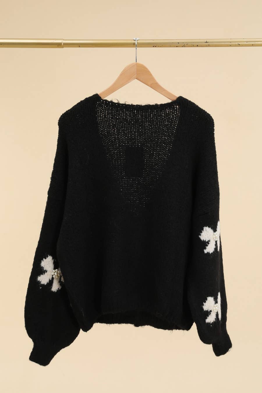 LÉA & LUC - Vente Pull en maille – femme - Gilet motif papillon avec perle REF. 2066631