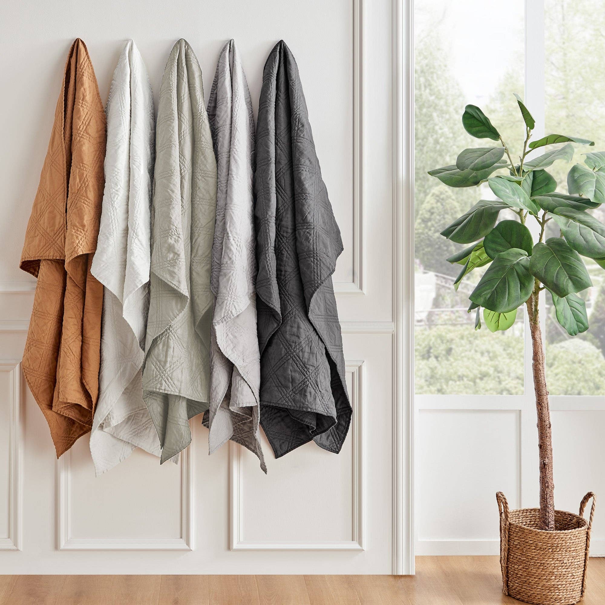 Levtex Home - Wholesale Throw Blanket - Washed Linen Quilted Throw6