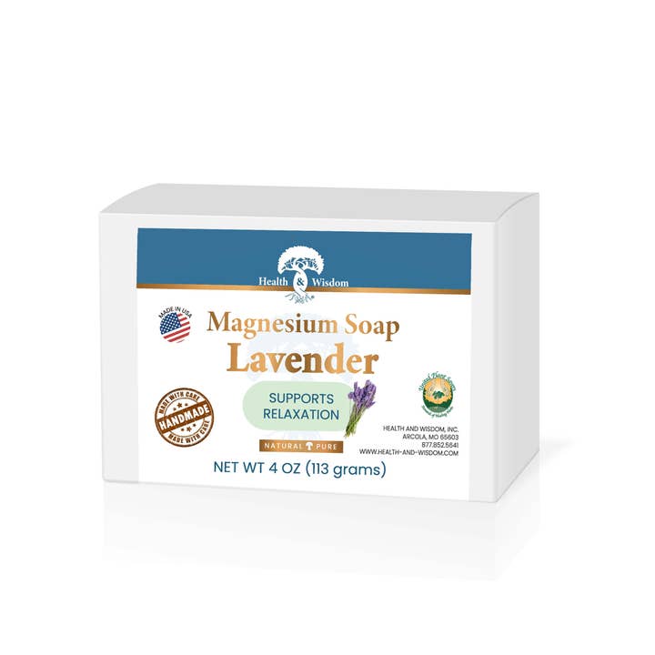 Health and Wisdom - Wholesale Bar Soap - Magnesium Bar Soap - 4 oz Lavender