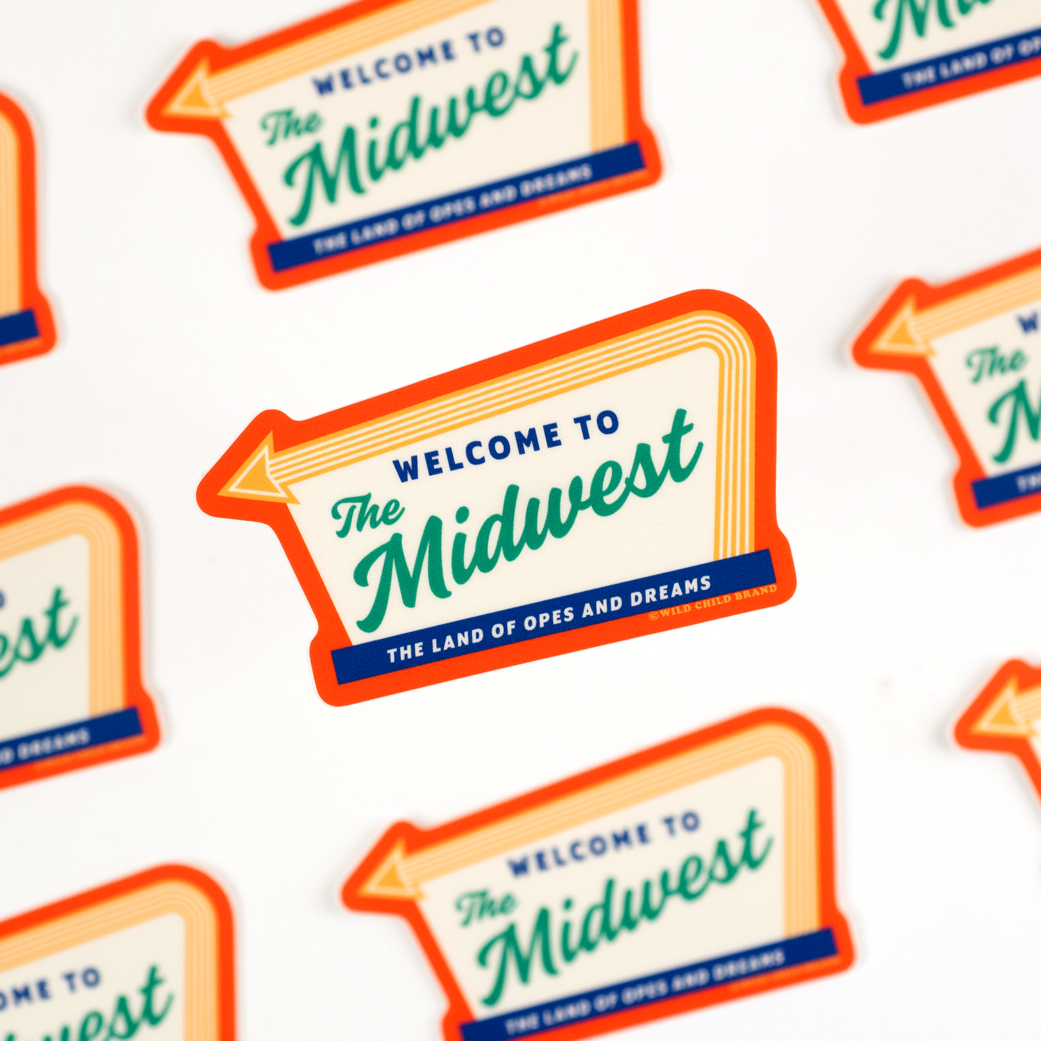 Wild Child Brand - Vendita all'ingrosso Adesivo - Adesivo Midwest Motor Inn | Decalcomania da Viaggio Insegna Retrò Motel1