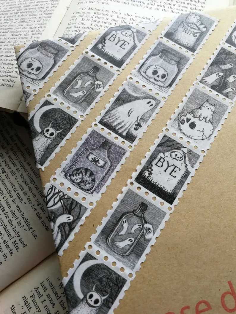 Jon Turner Illustration – wholesale Washi tape – Spooky Stamps Art Washi Tape5