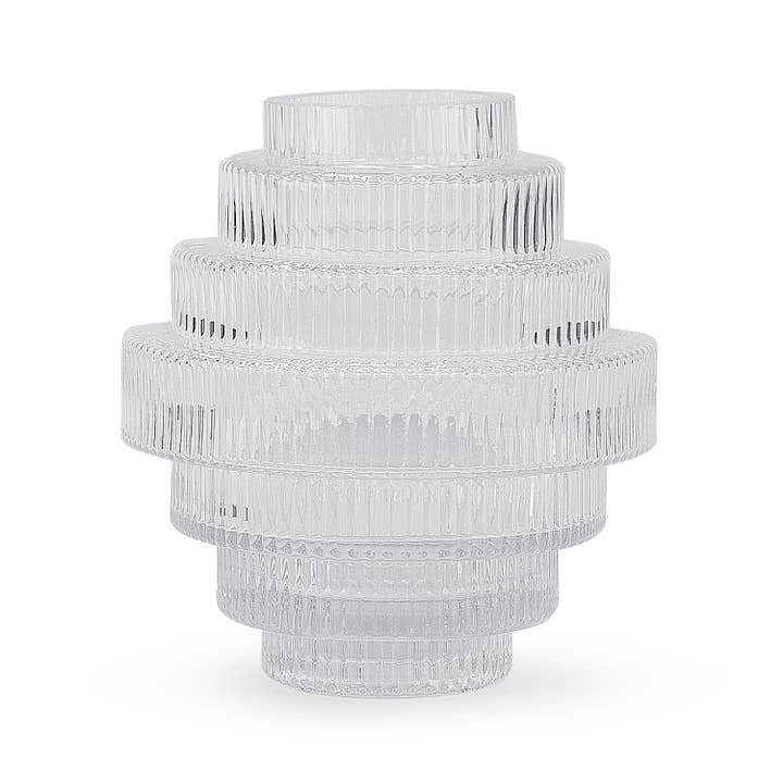 Galore Home - Wholesale Vase - Large Layered Glass Vase