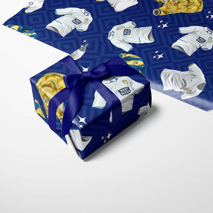 Classic Shirts Leeds United Gift Wrap for wholesale by Scored It